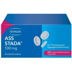 ASS Stada 100mg Magensaftresistente Tabletten - Magensaftresistente Tabletten zur Unterstützung der Pflege des Herz-Kreislauf-Systems, ideal für die präventive Anwendung.