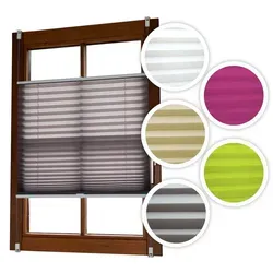 EXKLUSIV HEIMTEXTIL Plissee Faltrollo grau/silber 80x140 cm – Klemmträger ohne Bohren - Praktisches Plissee-Rollo für Fenster mit Klemmträgern zur einfachen Montage ohne Bohren. Blickdicht und stilvolles Design in Grau und Silber für mehr Privatsphäre und eleganten Stil.