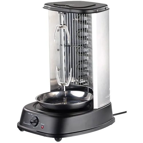 Rosenstein & Söhne Dönergrill 2000 Watt – Vertikalgrill für Kebab und Gyros - Genießen Sie knusprigen Döner und Gyros im Handumdrehen! Mit 2000 Watt Leistung und Timer für präzise Zubereitung. Ideal für frisches Grillvergnügen zu Hause.
