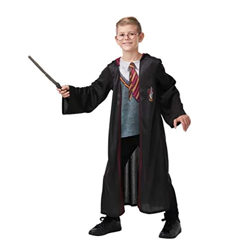 Rubie's Official Harry Potter Deluxe Gryffindor Robe, Kostüm, inklusive Zauberstab und Brille, Kindergröße, Alter 9-10 Jahre