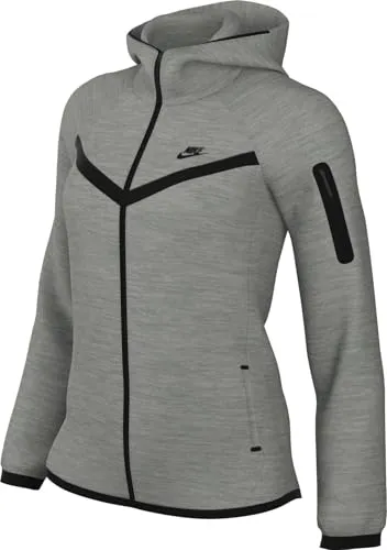 Nike Damen Tch Wr Fz 2 Kapuzenjacke - Dk Grey Heather/Black, XXL - Bequeme Kapuzenjacke mit durchgehendem Reißverschluss und praktischen Reißverschlusstaschen für einen sportlichen Look und optimalen Tragekomfort.