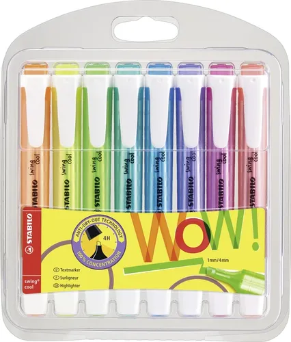 STABILO swing cool Textmarker farbsortiert, 8 St.