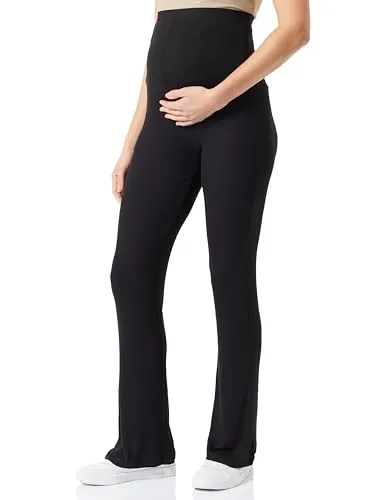 Mamalicious Umstandshose MLBRYNJA FLARE JERSEY LEGGING A. NOOS schwarz M (38) - Umstandsmode: Hoch geschnittene, elastische Jersey-Leggings für optimalen Komfort und modischen Look während der Schwangerschaft.