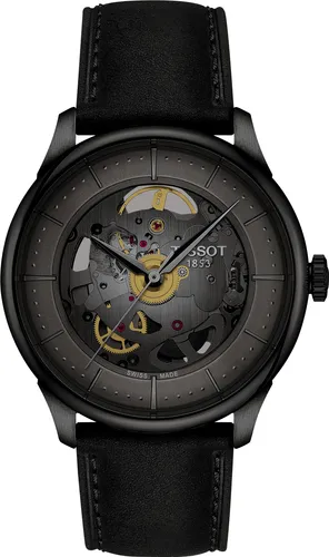 Tissot CHEMIN DES TOURELLES POWERMATIC Skeleton Herren Automatikuhr - Elegante Herrenuhr mit 80h Gangreserve, Edelstahlgehäuse und Saphirglas – ideal für stilbewusste Männer.