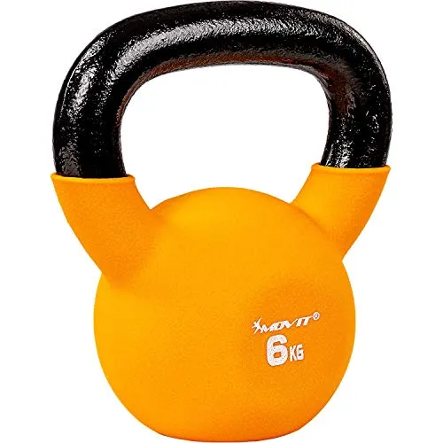 MOVIT Kettlebell PRO - Gusseisen Kugelhantel - Kettlebell für individuelles Training, ideal zur Steigerung von Kraft, Stabilität und Ausdauer. Verfügbar in 11 Gewichtsgrößen für jeden Fitnesslevel.