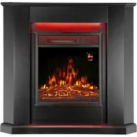 Juskys Elektrokamin mit Fernbedienung und Flammeneffekt - Elektrokamin mit 2000 W Leistung, 13 LED-Farben und Timer-Funktion für gemütliche Abende. Ideal für jeden Raum, sorgt für wohlige Wärme und stimmungsvolles Licht.