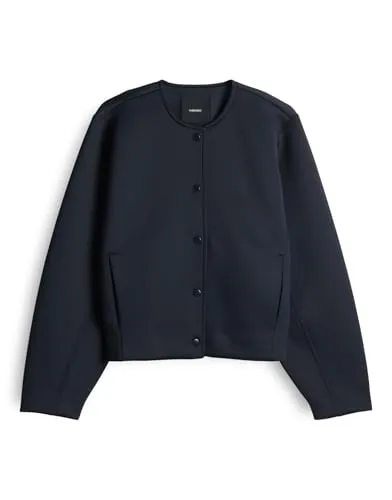 someday Damen Sweatshirt USANJA | Blousonjacke aus Scuba Sweat Ocean, Größe 42 - Funktionsjacken mit lockerer Passform und hochwertigem Material für ein angenehmes Tragegefühl. Ideal für Büro, Freizeit und besondere Anlässe – ein Must-Have für jede Garderobe.