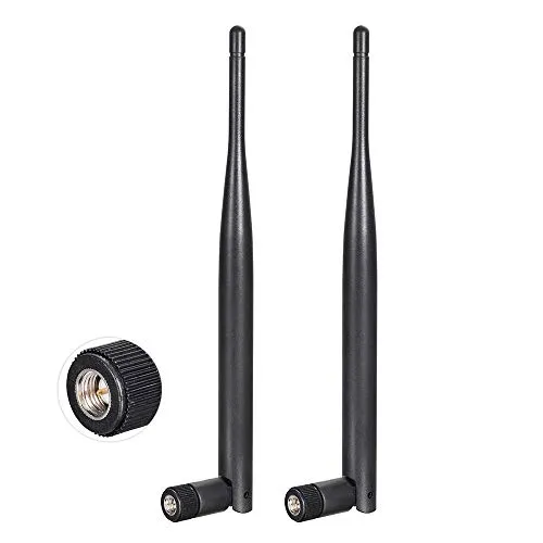 Bingfu 4G LTE Antenne SMA Stecker 6dBi Mobilfunk Antenne 2-Pack Kompatibel mit Wireless CPE Router Hotspot Mobilfunk Gateway Industrieller IoT Router Trail Kamera Spielekamera Außenüberwachungskamera