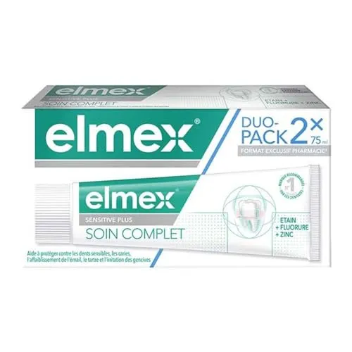Elmex Vollständige Pflege Zahnpasta Sensitive Plus 2 x 75 ml Packung