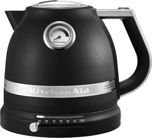 KitchenAid 5KEK1522EBK Artisan Wasserkocher - Wasserkocher mit präziser Temperatureinstellung von 50-100°C, ideal für Tee und Babynahrung. Elegantes Design und doppelwandige Konstruktion für Sicherheit und Langlebigkeit.