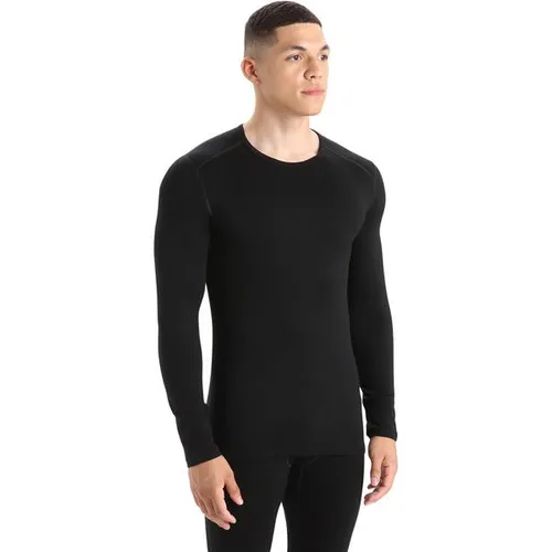Icebreaker M 260 Tech Long Sleeve Crewe - Schwarz XL - Funktionsunterwäsche aus 100% Merinowolle, atmungsaktiv und geruchsresistent. Ideal für Outdoor-Aktivitäten bei kaltem Wetter mit Slim Fit für optimale Bewegungsfreiheit.