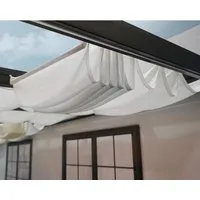 Palram-Canopia Seilspannmarkise - Beschattungsset für Terrassenüberdachung - Sonnenschutz für Terrassenüberdachung, bietet effektiven Schutz vor Sonne und sorgt für angenehme Kühle im Außenbereich.