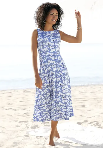 Beachtime Midikleid mit Blumendruck - Jerseykleid in A-Linie, aus elastischem Jersey für optimale Bewegungsfreiheit und Komfort, ideal für sommerliche Anlässe.