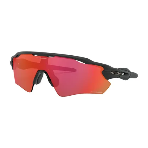 Oakley Radar EV Path Matte Black / Prizm Trail Torch - Sportbrille mit erweitertem Sichtfeld, ideal für aktive Sportler. Der leichte O-Matter-Rahmen und die griffigen Unobtainium-Komponenten bieten Komfort und sicheren Halt.