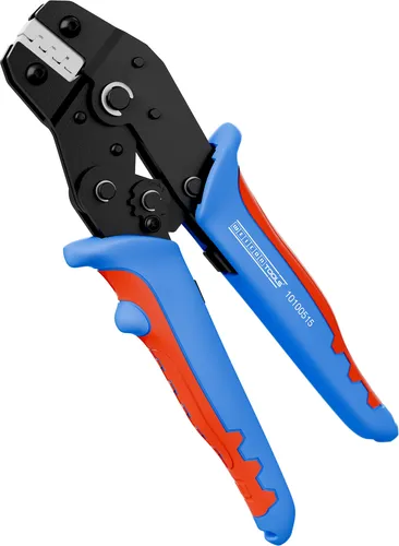 WEICON TOOLS Crimpzange MULTI - Vielseitige Presszange mit Ratschen-Automatik - Crimpzangen für präzise Verpressungen mit Wechselmagazin, ideal für Elektroinstallationen und ergonomisches Arbeiten mit maximaler Kraftübertragung.