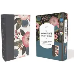 NIV, the Woman's Study Bible, Cloth Over Board, Blue Floral, Full-Color