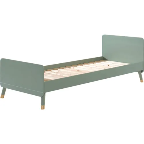 Vipack BILLY Einzelbett 90 x 200 cm, Olive Grün mit Lattenrost - Hochwertiges Einzelbett für Kinderzimmer, lackiert in Olive Grün, mit einzigartigem Rillenprofil und stabiler Bauweise für erholsamen Schlaf.