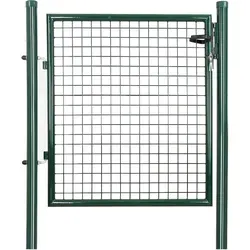 SONGMICS Gartentor aus verzinktem Stahl, robust und abschließbar, 87 x 90 cm - Gartentor aus hochwertigem, rostbeständigem Stahl, ideal zur Grundstücksabgrenzung. Inklusive zwei Türpfosten und Schlosskasten für einfache Montage.