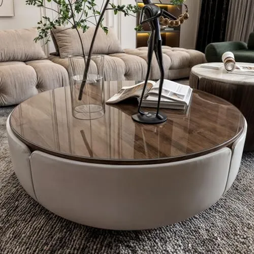 NURPELLE Runde transparente Tischfolie 110 cm - Tischschutz mit abgeschrägten Kanten - Tischdecken aus klarem PVC, individuell zuschneidbar, leicht zu reinigen und lebensmittelecht – idealer Schutz für jeden Tisch!