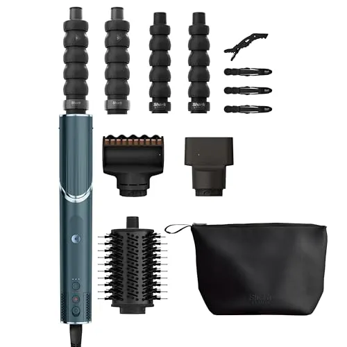 Shark FlexStyle Limited Edition Teal 5-in-1 Haarstyler & -trockner Geschenk Set - Multistyler: Vielseitiger 5-in-1 Styler mit Coanda-Technologie für mühelose Locken und glattes Haar ohne Hitzeschäden. Perfekt für alle Haartypen!