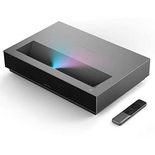 WEMAX Nova 4K UHD Laser TV Beamer - Ultra-Kurzdistanz Beamer mit 4K UHD und 2100 Lumen, ideal für Heimkino mit bis zu 150 Zoll Bildgröße und Smart Android TV-Funktionalität.