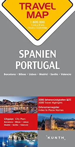 Aa. Vv. Travel map spagna e portogallo: Travel Map Spain, Portugal (Map)