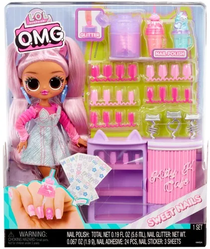 L.O.L. SURPRISE! Anziehpuppe O.M.G. Sweet Nails - 25 cm, mit 20 Überraschungen und Glitzer für kreativen Spielspaß ab 4 Jahren