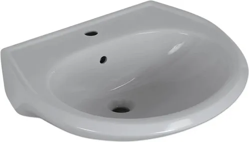Sanicomfort Waschtisch 600 x 515 mm Manhattan Matt - Waschbecken mit modernem Design in manhattan - Elegante, abgerundete Linien und zeitlose Farbkombination für stilvolle Badezimmer.