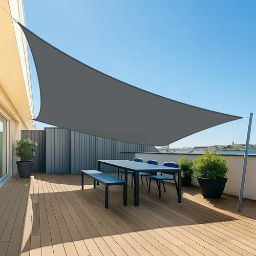 UMI Wasserdichtes Sonnensegel 3x3m Rechteckig - 95% UV-Schutz - Hochwertiges 3x3m Sonnensegel aus 100% PES-Polyester, wasserdicht und mit hitzeversiegelten Nähten. Ideal für Garten, Balkon oder Terrasse, bietet es effektiven UV-Schutz und einfache Installation.