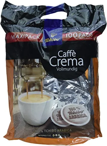 Tchibo Caffe Crema 100 Pads - Vollmundiger Kaffeegenuss - Entdecken Sie den vollmundigen Geschmack des Tchibo Caffe Crema in praktischen 100 Pads. Ideal für eine einfache Zubereitung und perfekten Kaffeegenuss zu Hause.