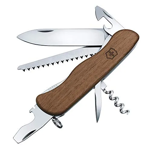 Victorinox Schweizer Taschenmesser, Forester, Swiss Army Knife, Multitool, 10 Funktionen, Feststellklinge, Dosenöffner, Schraubendreher
