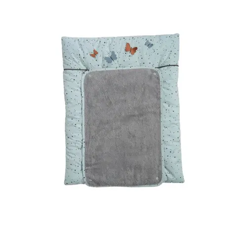 Be Be's Collection Wickelauflage 3D Schmetterlinge mint – Kleine Wickelunterlage 55 x 70 cm - Praktische Wickelauflage im 3D Schmetterlinge Design, ideal für den täglichen Gebrauch und sorgt für Komfort beim Wickeln. Perfekt für unterwegs!