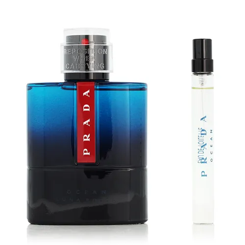 Prada Luna Rossa Ocean Eau de Toilette Set 100 ml + 10 ml - Eau de Parfum Set mit 100 ml + 10 ml, ideal für unterwegs und perfekt für den modernen Mann, der frische und elegante Düfte schätzt.