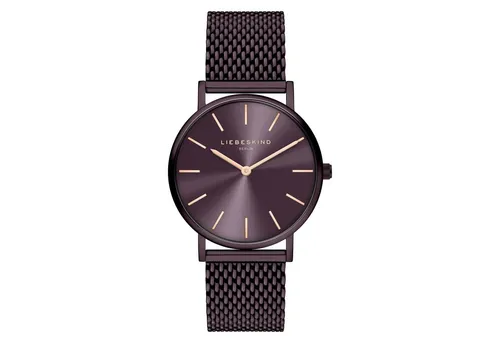 Liebeskind Berlin Armbanduhr LT-0299-MQ IP Purple Leaf - Elegante Damenarmbanduhr mit 18 mm Bandbreite, perfekt für stilbewusste Frauen, die ein modisches Statement setzen möchten.