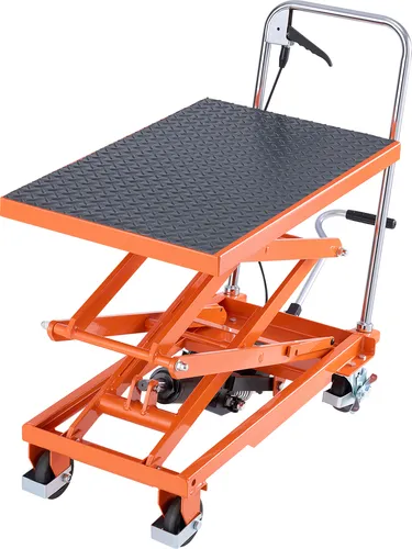 VEVOR Hydraulischer Hubtischwagen 226,8 kg Tragkraft - Multitools: Robuster Scherenhubwagen mit 300-1200 mm Hubhöhe, ideal für sichere Materialhandhabung und Transport, mit rutschfester Unterlage und einfacher Bedienung.