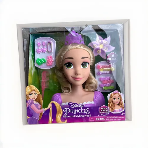 Disney Princess Rapunzel Styling Head Doll | 18 Pieces | Brand New Damaged Box