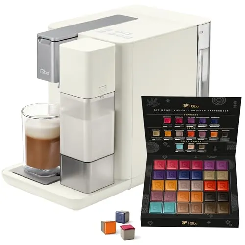 Tchibo Qbo MILK MASTER Kapselmaschine - Premium Kaffeemaschine mit 30 recyclebaren Kapseln, 300ml Milchtank für perfekten Milchschaum und energieeffizienter Abschaltautomatik