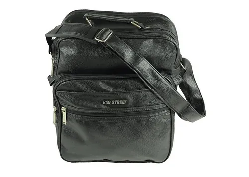 Bag Street Herren Umhängetasche - Stilvolle Flugumhänger - Hochwertige Umhängetasche von Bag Street für Herren in elegantem Schwarz. Ideal für Reisen mit praktischem Reißverschluss und optimalem Platzangebot (28cm x 14cm x 36cm).