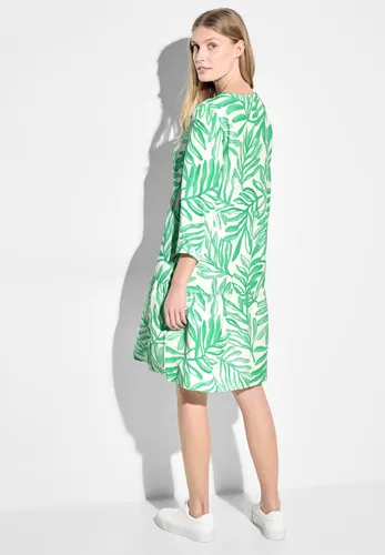Cecil Tunikakleid mit All-Over-Print, Gr. M (40) - juicy apple green - Sommerkleider mit auffälligem Allover-Motiv und angenehm weichem Materialmix für ein perfektes Tragegefühl.