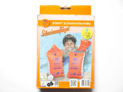 BEMA® 13625 Schwimmlernhilfe Schwimmflügel - Schwimmhilfen für Kinder bis 11 kg, sicher und ideal für die ersten Schwimmversuche, Größe ca. 12,5x19,5 cm.