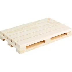 Mini-Holzpalette, Holzpalette, Servierpalette, 20x13x3,5cm : 15 x 9 cm, natur Variante: 15 x 9 cm, natur