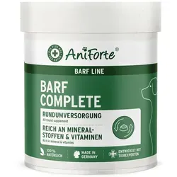 AniForte BARF Complete - Natürliches Ergänzungsfuttermittel für Hunde - AniForte BARF Complete ist eine artgerechte Ergänzung zur täglichen Hundenahrung. Es bietet eine ausgewogene Nährstoffversorgung mit hochwertigen natürlichen Rohstoffen für ein vitales Hundeleben.