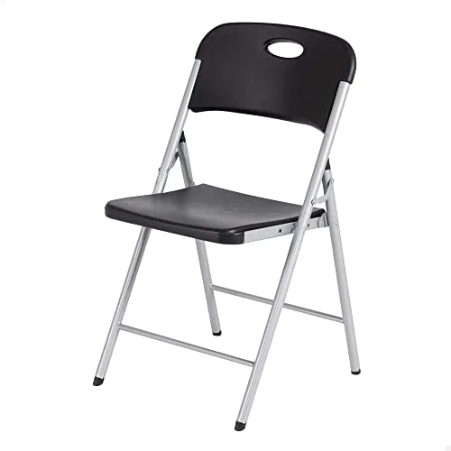 Lifetime 92208 – Schwarzer, extrem langlebiger Klappstuhl aus Kunststoff | Eventstühle, Büroklappstühle, Designerklappstühle | Stabiler Lifetime-Stuhl | Klappstühle für drinnen und draußen