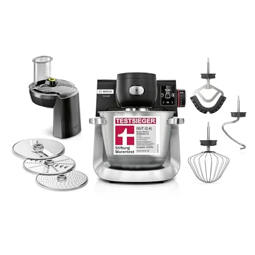 Bosch Küchenmaschine Serie 6 MUMS6ZS13D - 5,5l Edelstahlschüssel, 1.600 Watt Motor, integrierte Waage und Automatikprogramme für perfekte Ergebnisse