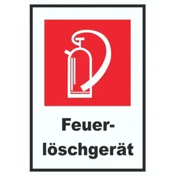 Feuerlöschgerät Schild A4 (210x297mm)