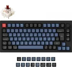 Keychron Q1 Knob Gateron G Pro Brown - Anpassbare Gaming Tastatur - Tastaturen mit 75%-Layout, CNC-gefrästem Aluminium-Gehäuse und Hot-Swap-fähigen Schaltern für individuelles Tipperlebnis und RGB-Beleuchtung.