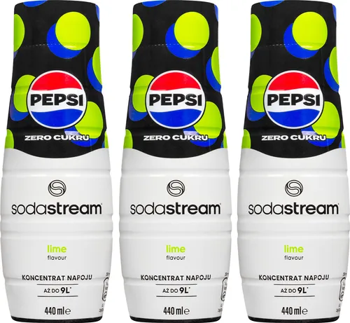 Sodastream Sirup Pepsi MAX Lime Konzentrat 3x440ml zuckerreduziert