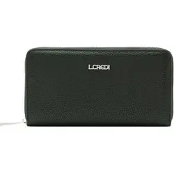 L.CREDI Perla Zip Around Wallet Black - Elegante Portemonnaie mit RFID Blocker, ideal für einen schnellen Überblick über Ihre Finanzen. 15 Fächer für Karten und 2 Geldscheinfächer, perfekt für den Alltag.
