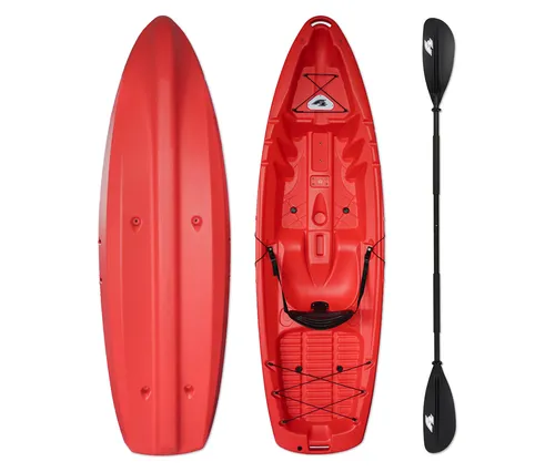 F2 Frühlingsangebot Axxis Kajak 1 Sitzer Rot - Sitzkajaks mit dynamischem Fahrverhalten und hohem Stauraum. Ideal für Einsteiger und erfahrene Paddler, jetzt zum Aktionspreis von 259?€ inkl. 4-teiligem Paddel!