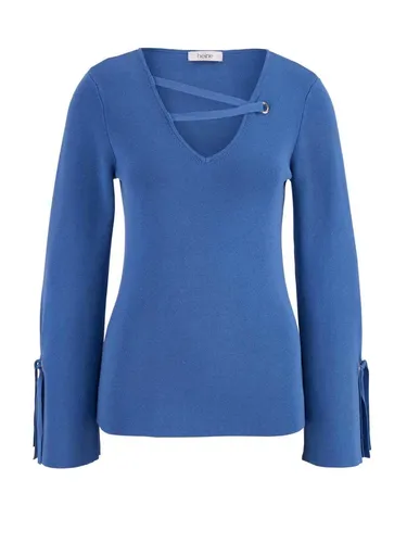 Heine Damen Feinstrickpullover, aqua GR 44 *SALE*